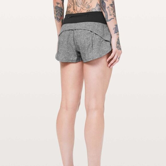 Lululemon Speed Up Short *2.5" Heather Lux Multi Black / Black - Picture 1 of 12